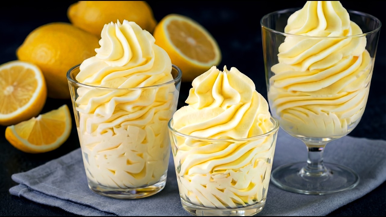 My Italian Family Trick! no SUGAR! The most amazing Lemon Dessert in 5 minutes! Lemon mousse