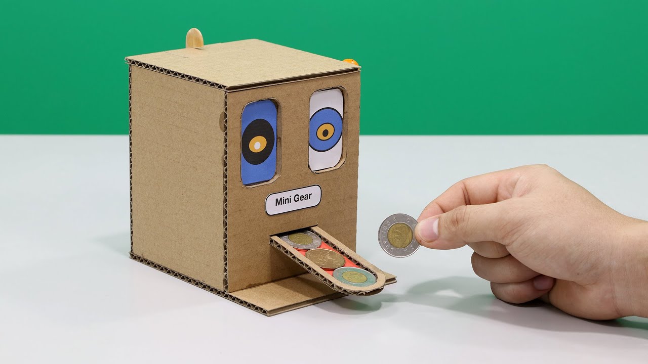 How to make Coin Saving Bank - Box Eating Coin