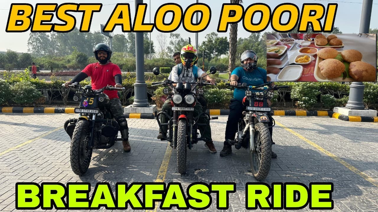 Sunday 🏍️ ride on bike & Best Breakfast