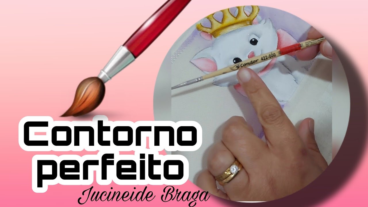 Dicas de contorno na pintura em tecido - com pincel filet -  iniciantes na pintura