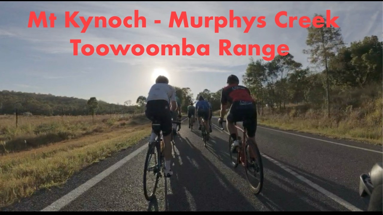 Cycling Toowoomba. Murphys Creek Loop. Out Mt Kynoch back via Toowoomba Range