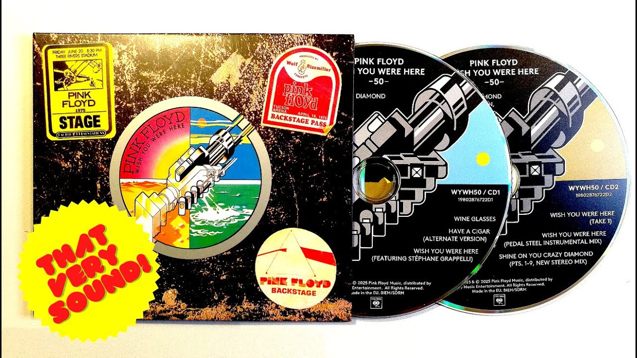 Pink Floyd – Wish You Were Here 2CD Album 50th Anniversary Edition 2025 Sony Music CD Unboxing