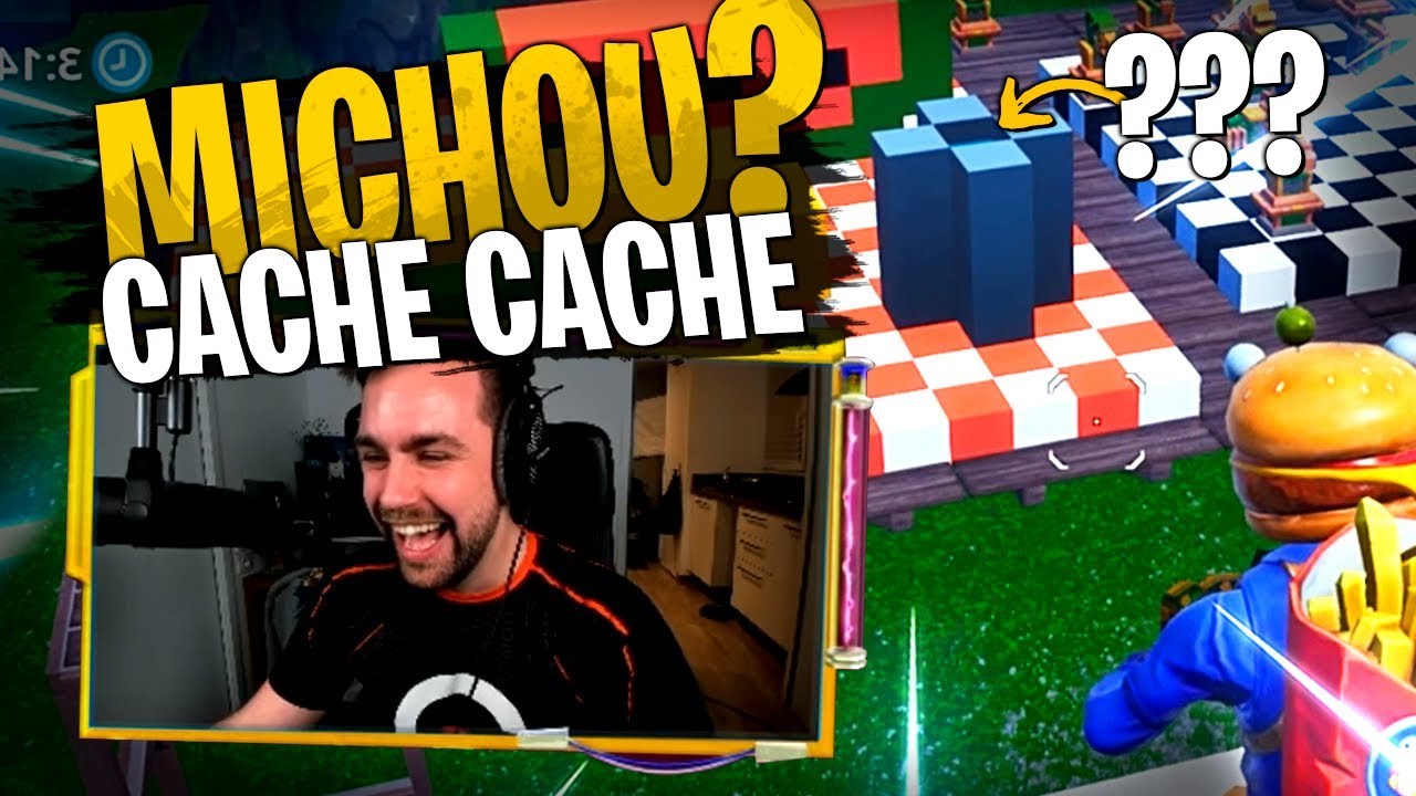 Michou encore le premier trouvé sur ce Cache Cache avec la Team Croûton sur Fortnite Créatif ?
