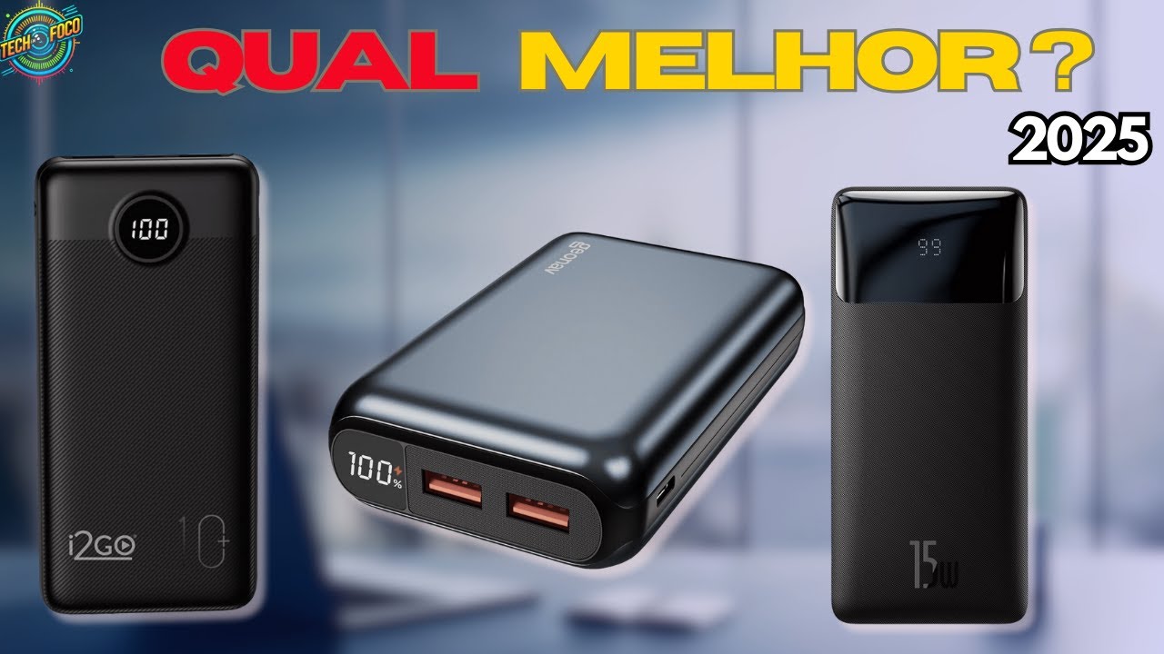 Qual MELHOR POWER BANK / CARREGADOR PORTÁTIL Custo Benefício! 2025 ✅