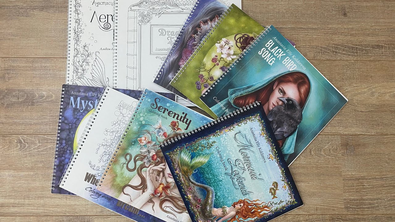 All my completed pages in Anastasia Elly Koldareva books #completedpages #adultcoloring