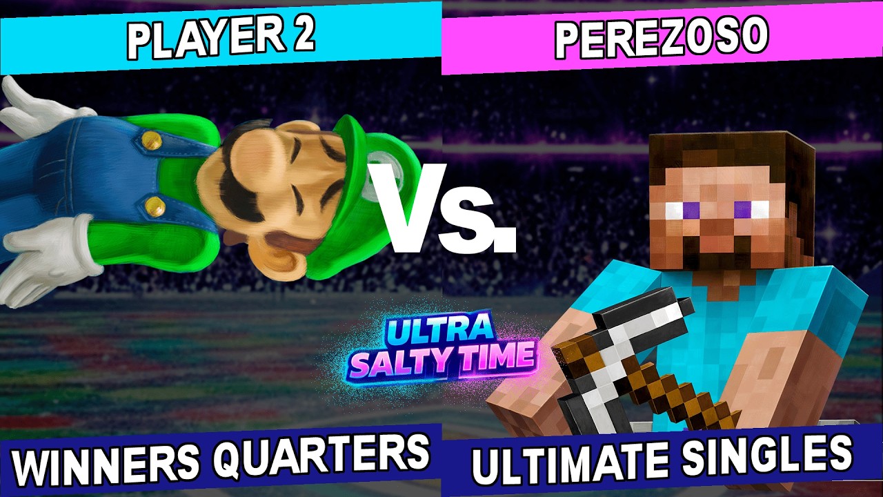 Ultra Salty Time - Player 2 (Luigi) Vs. Perezoso (Steve) Smash Ultimate - SSBU