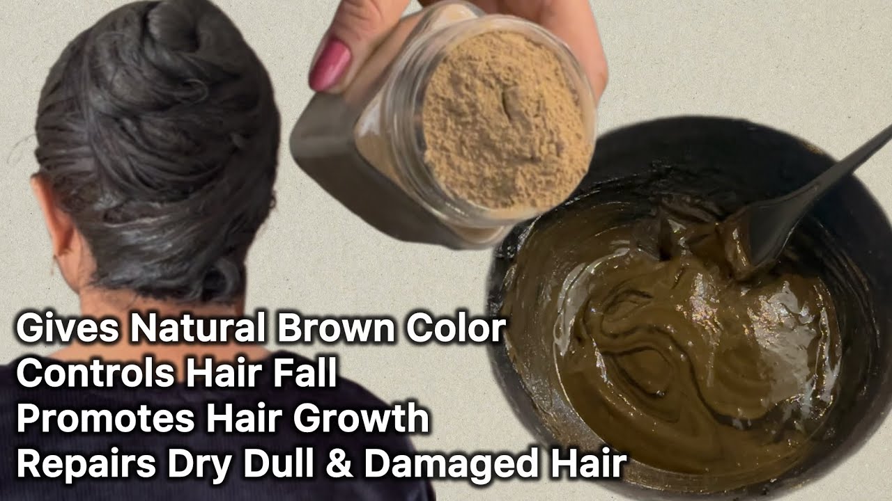 Powerful Herbal Powder for natural Brown colour, hair growth, smooth silky and shiny hair