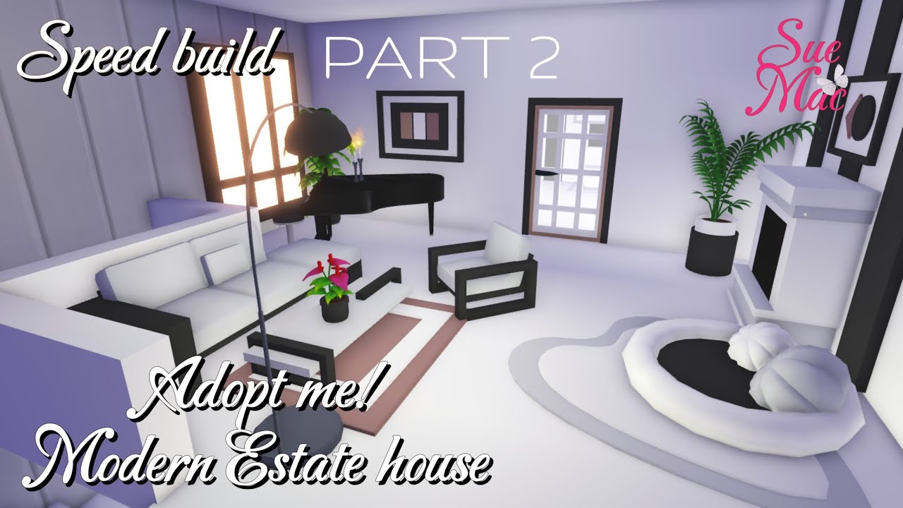 PART2 Modern Estate home | Adopt me | Speed build