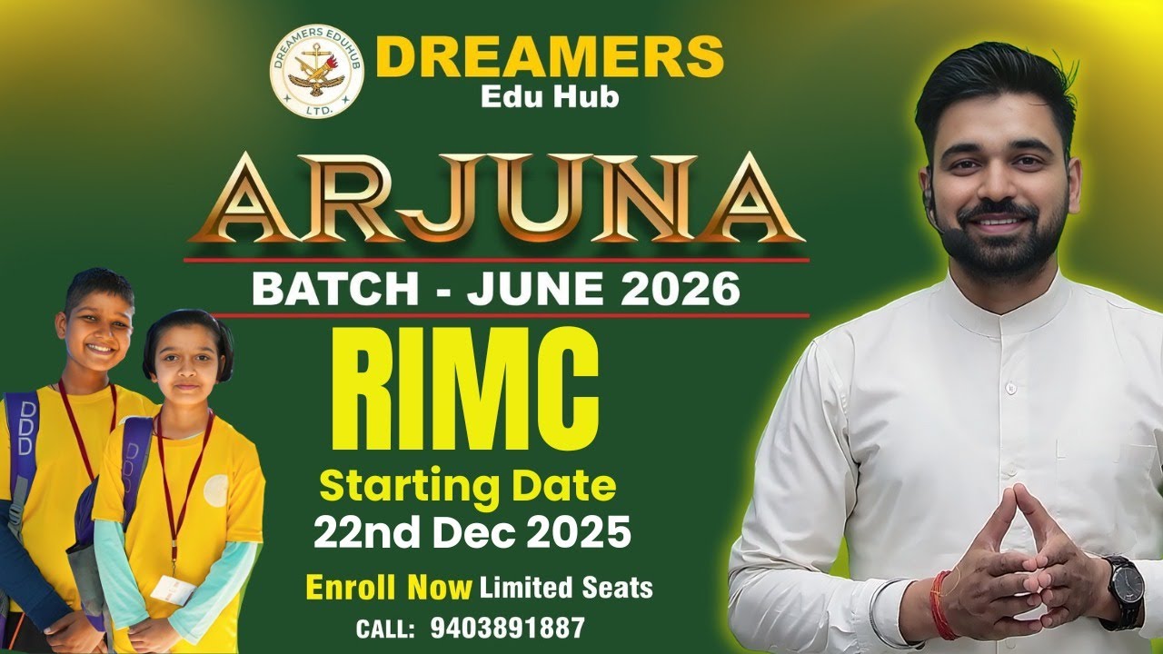 RIMC June 2026 ARJUNA Batch | Best RIMC Coaching in Dehradun | Dreamers Edu Hub New Batch 2025