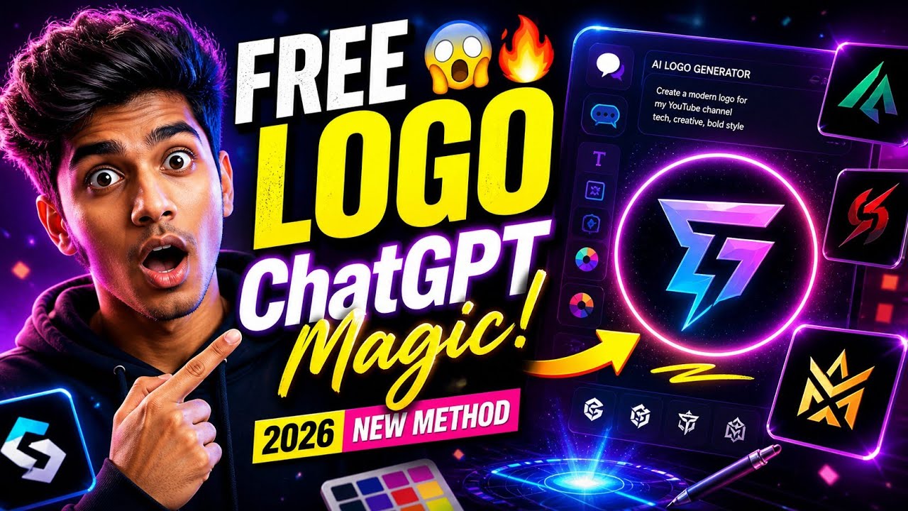How to Make a FREE Logo for Your YouTube Channel 🔥 | ChatGPT Tutorial 2026
