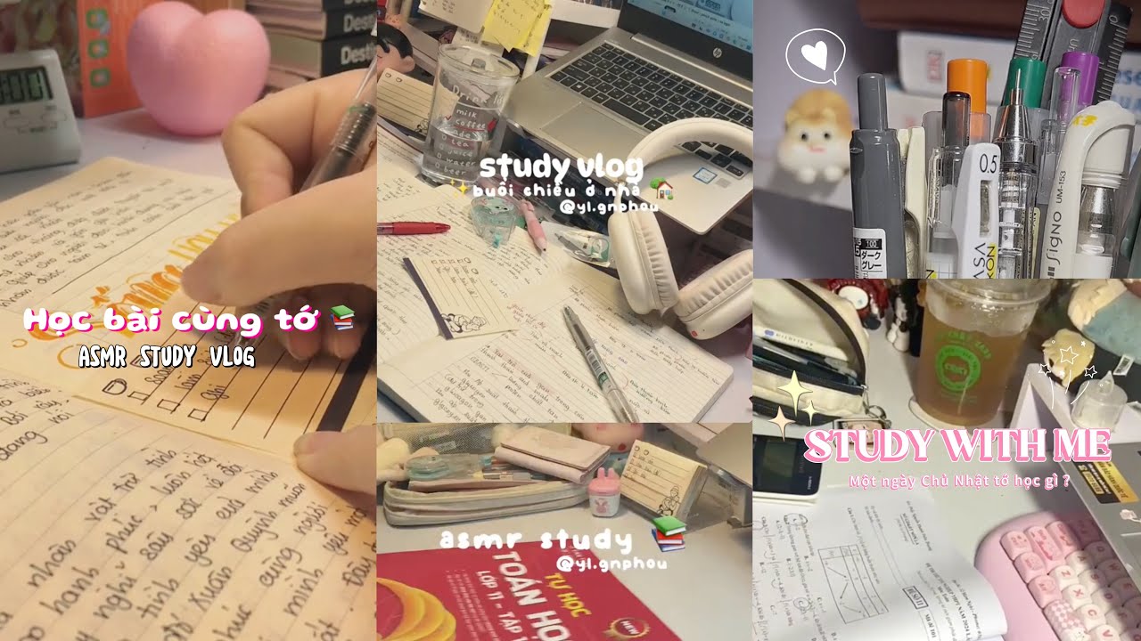 Study Vlog #2 | Những study vlog này sẽ truyền cảm hứng giúp bạn học tập hiệu quả hơn ➰🌷✏️•📚