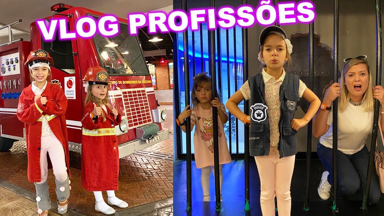 LAURINHA E HELENA ESCOLHENDO PROFISSÕES - VLOG VIAGEM KIDZANIA SÃO PAULO - JÉSSICA GODAR