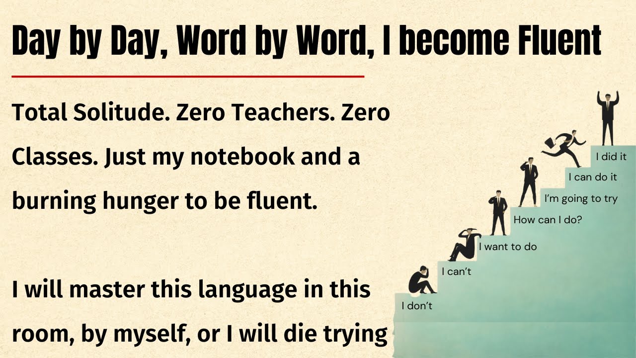 Day by Day, Word by Word, I Become Fluent || The Solitary Scholar Method || Speak Like a Native 🧠