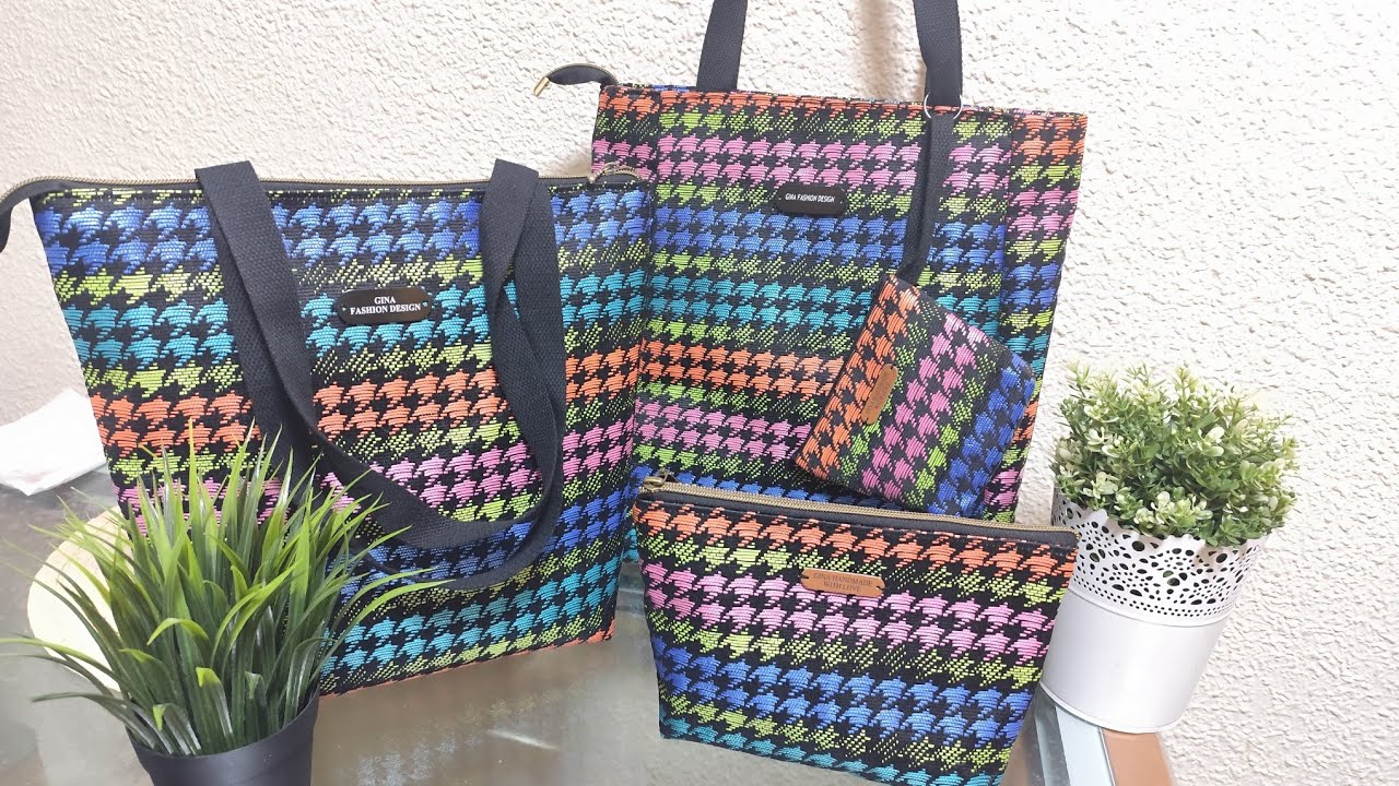 My diy Tote bag, mine tote bag ang pouch 