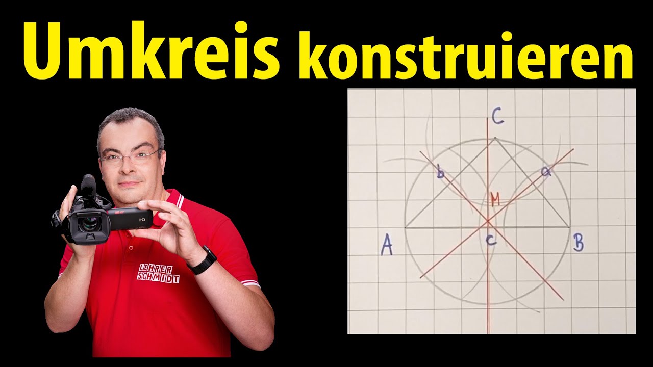 Umkreis konstruieren (Mittelsenkrechte) | Lehrerschmidt