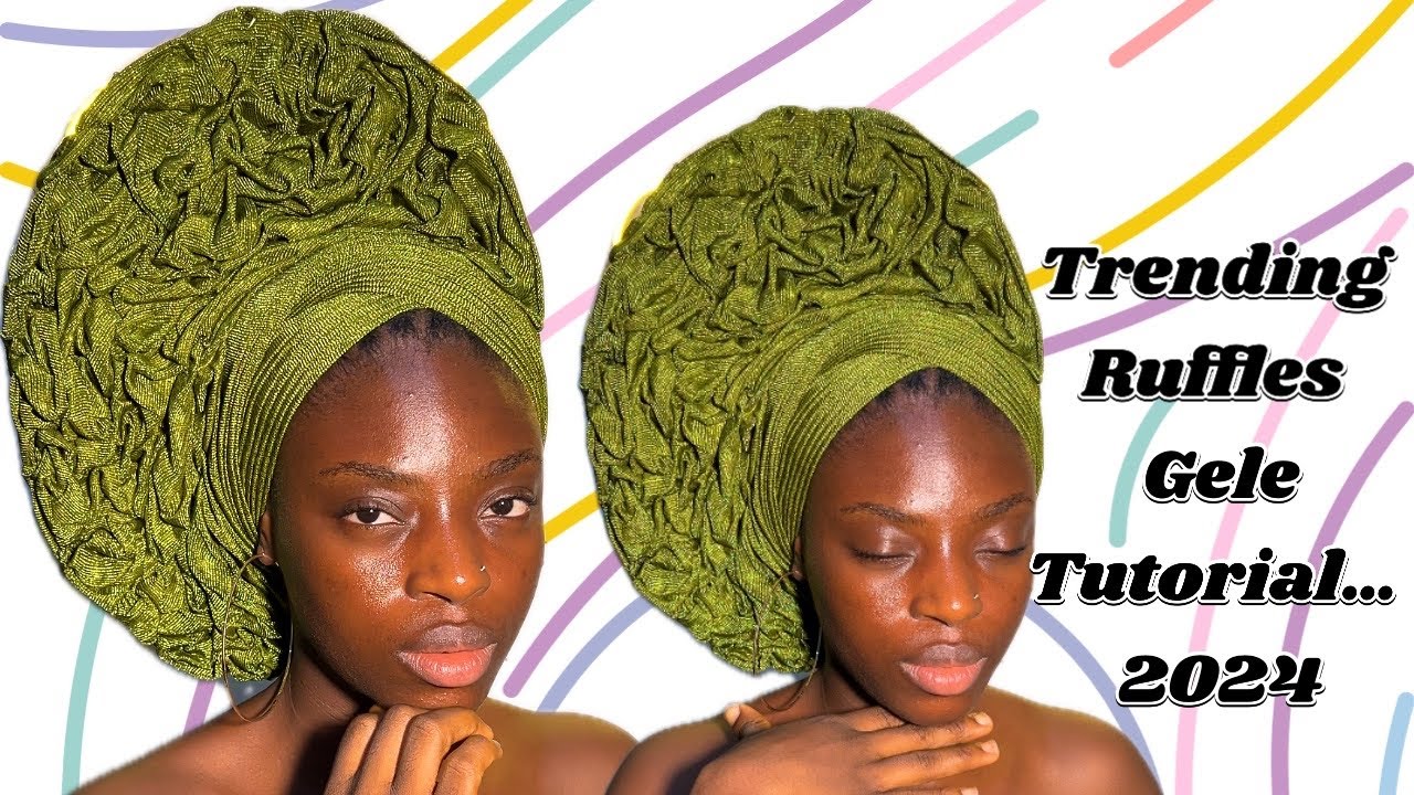 Styling Ruffles Gele in  2024🔥🔥🔥#trending #geletutorial #youtubemadeforyou #bestdiy