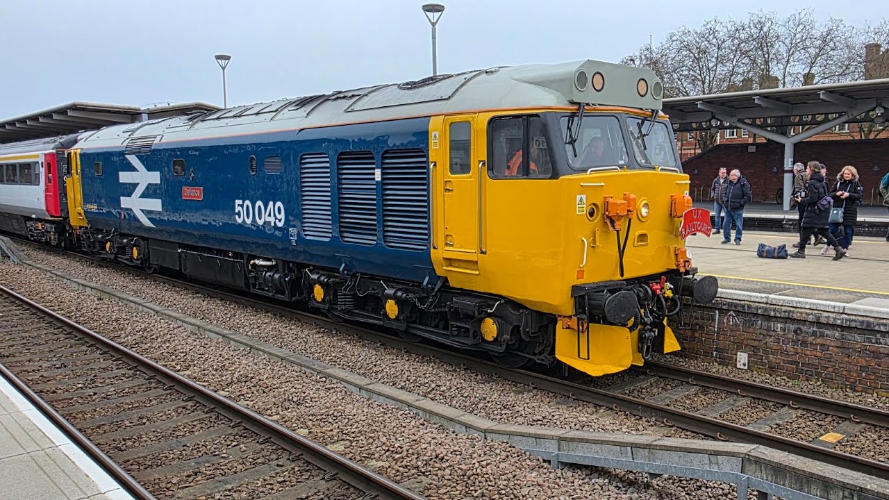 BR Class 50 (D449) 50 049 Defiance with The Derby Express for UK Railtours 2026