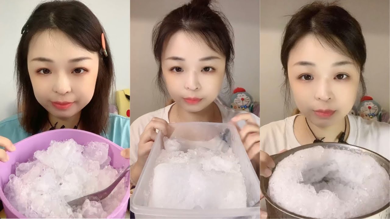 White Ice Eating ASMR | Crushed Ice | Ice Eating