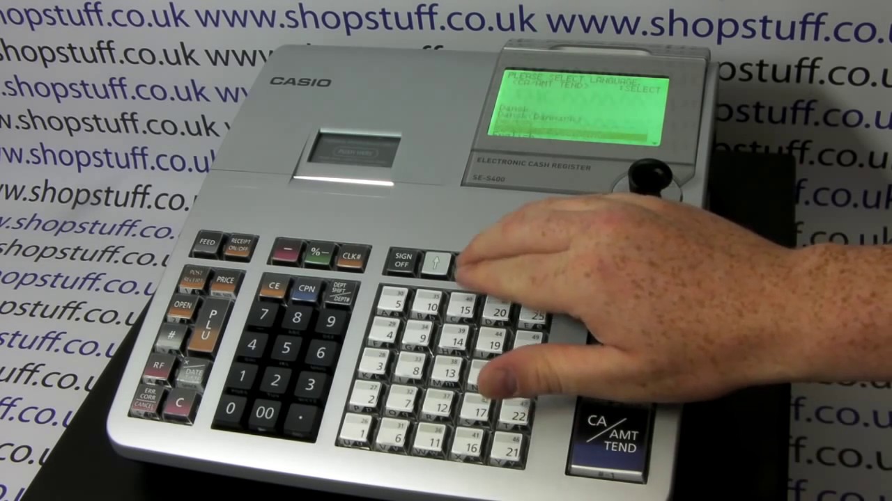 Casio SE-S400 Cash Register Instructions: Setting Up The Cash Register For 1st Use