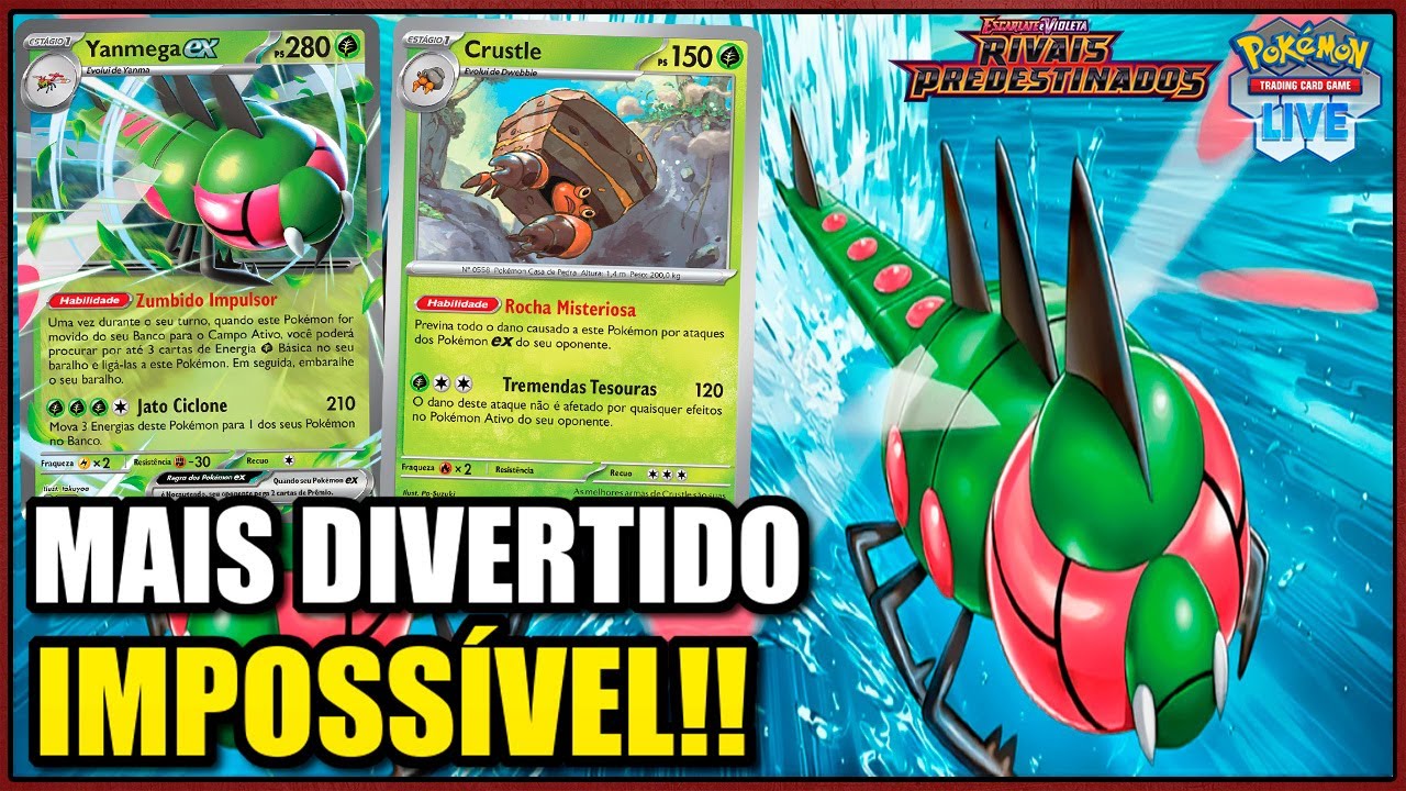 DECK YANMEGA E CRUSTLE: NOVO CONTROLE ANTI EX DIVERTIDO! | POKÉMON TCG LIVE