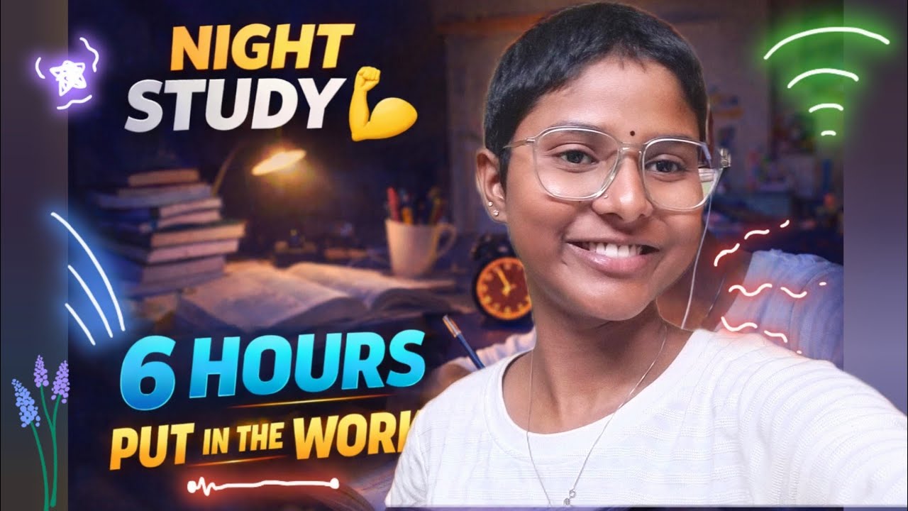 6 Hours Night Study W Me 🌙 | Realistic & Productive Session #cuet #pw #studyvlog 