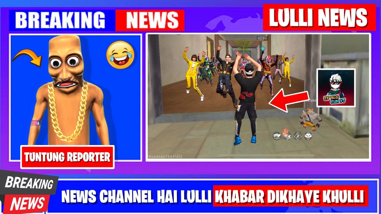 TUNG TUNG बना REPORTER 🥳 || FREE FIRE FUNNY न्यूज़ || FF BLG FUN YT