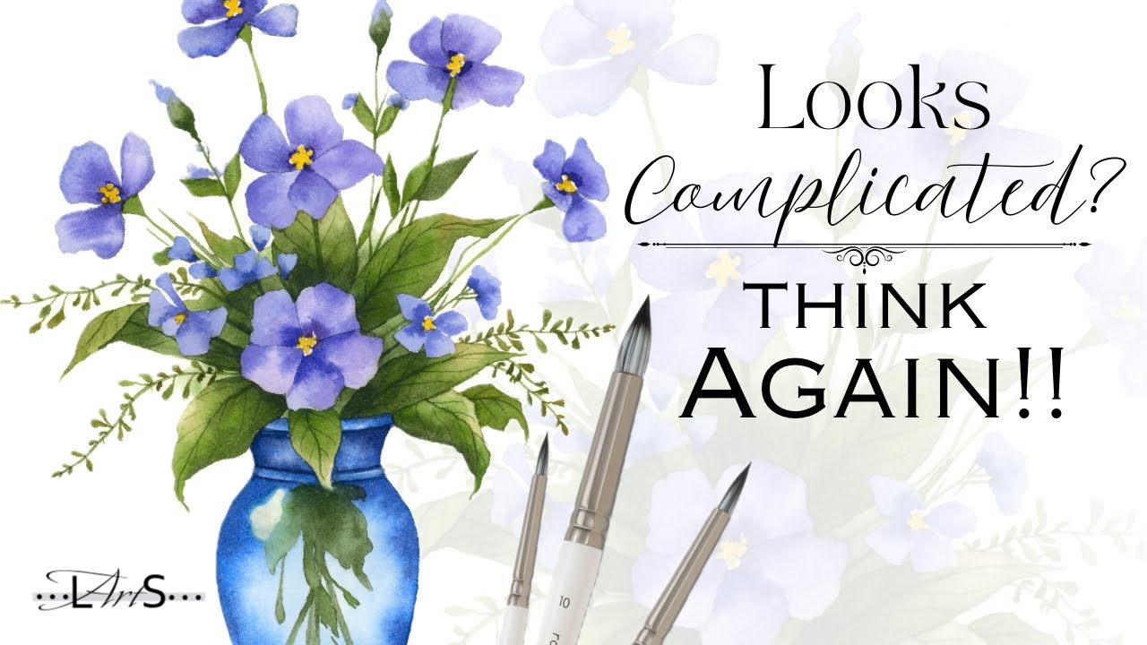 Easier Than it Looks! 😱 Craftamo Brush Re-Launch & Stunning Step-by-Step Watercolor Flower Painting!