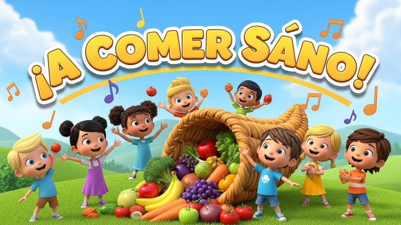 Comer Sano y Crecer Feliz | Canción Infantil Educativa sobre la Alimentación