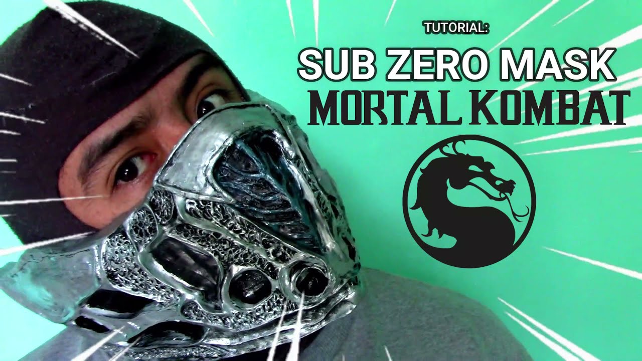 COMO HACER LA MASCARA DE SUB ZERO 2021//MORTAL KOMBAT// SOLO CON CARTON// DIY SUB ZERO MASK 2021