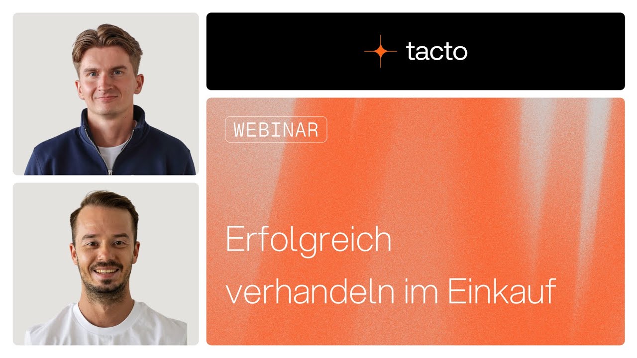Erfolgreich verhandeln im Einkauf | Tacto Webinar