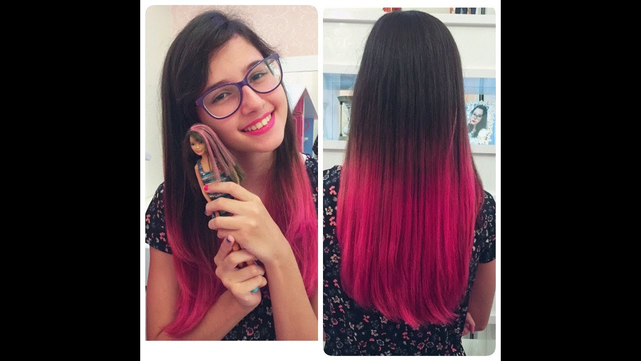 Como descolorir e pintar o cabelo de rosa EM CASA! Procedimento FÁCIL