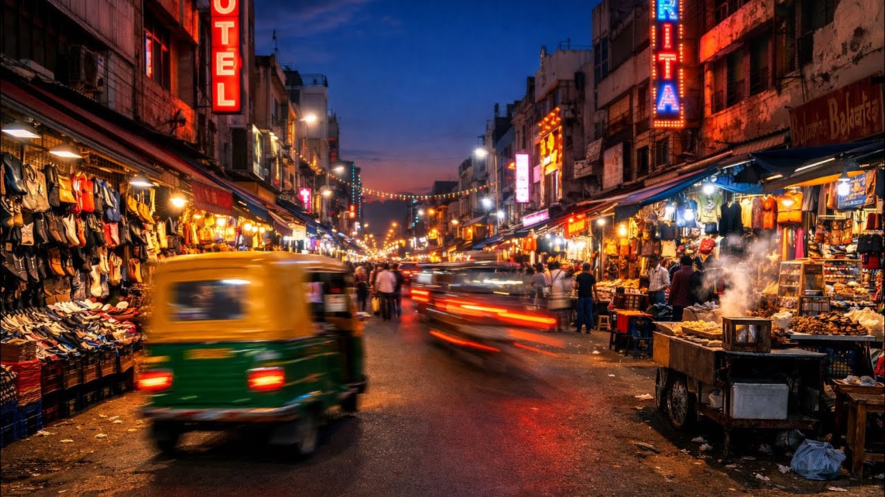 This Night Market in India is INSANE 🇮🇳 | Delhi Street Walk 4K