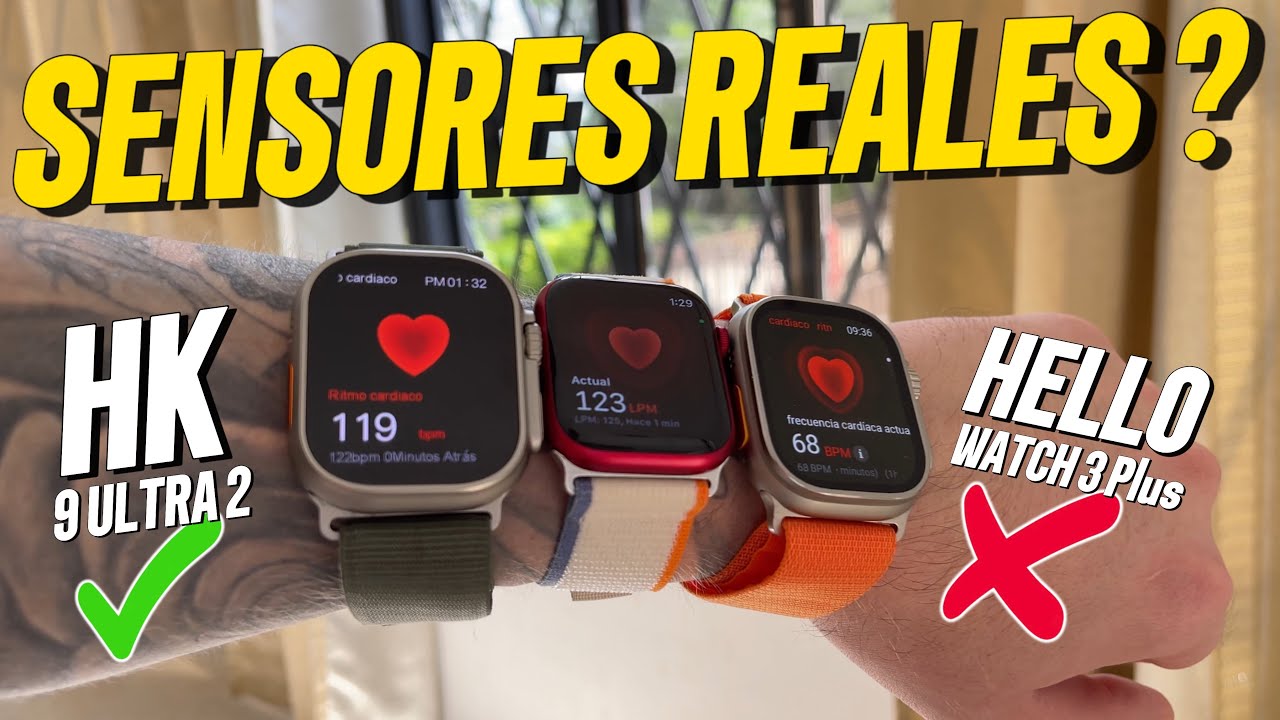 HELLO WATCH 3 plus Y HK9 ultra 2 | SENSORES REALMENTE SIRVEN🩸? 😂 TODAS LAS PRUEBAS 2024 ❤️