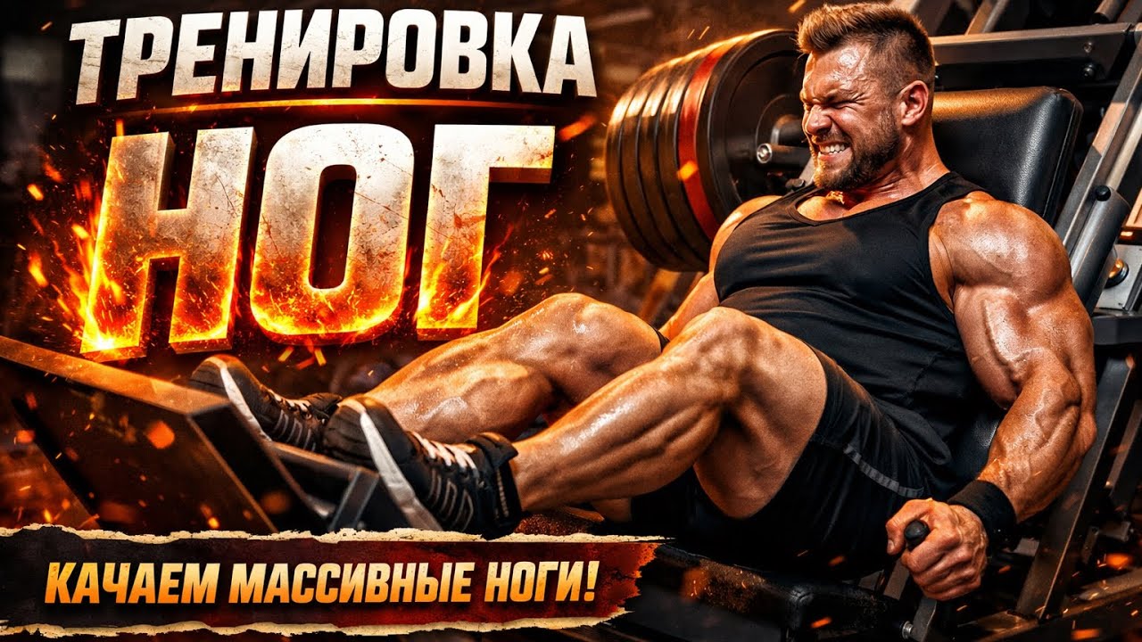 Тренирую ноги до отказа. Ноги как у бодибилдера.