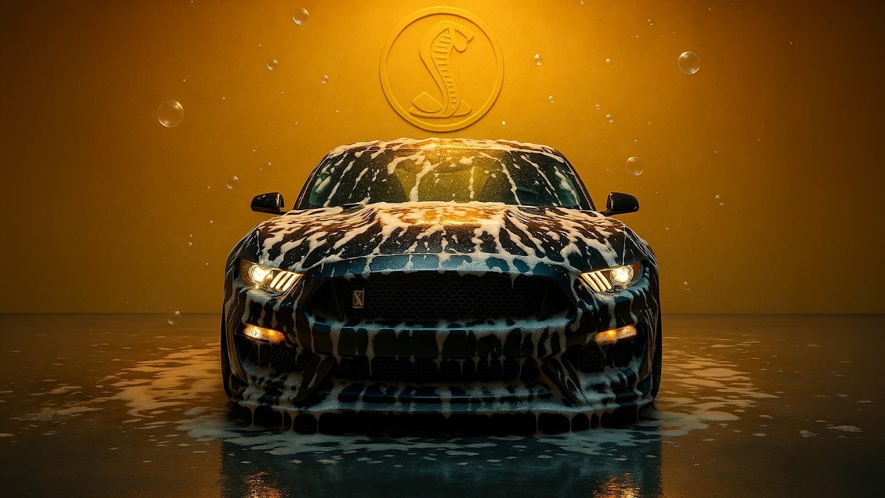 FILTHY Ford Mustang Gets a Satisfying Foam Wash!