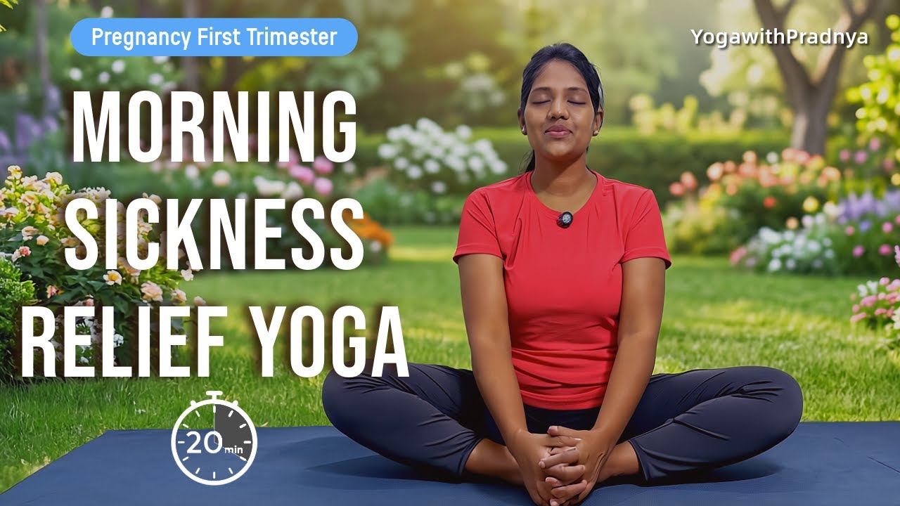 20 Min Prenatal Yoga for Morning Sickness Relief | First Trimester