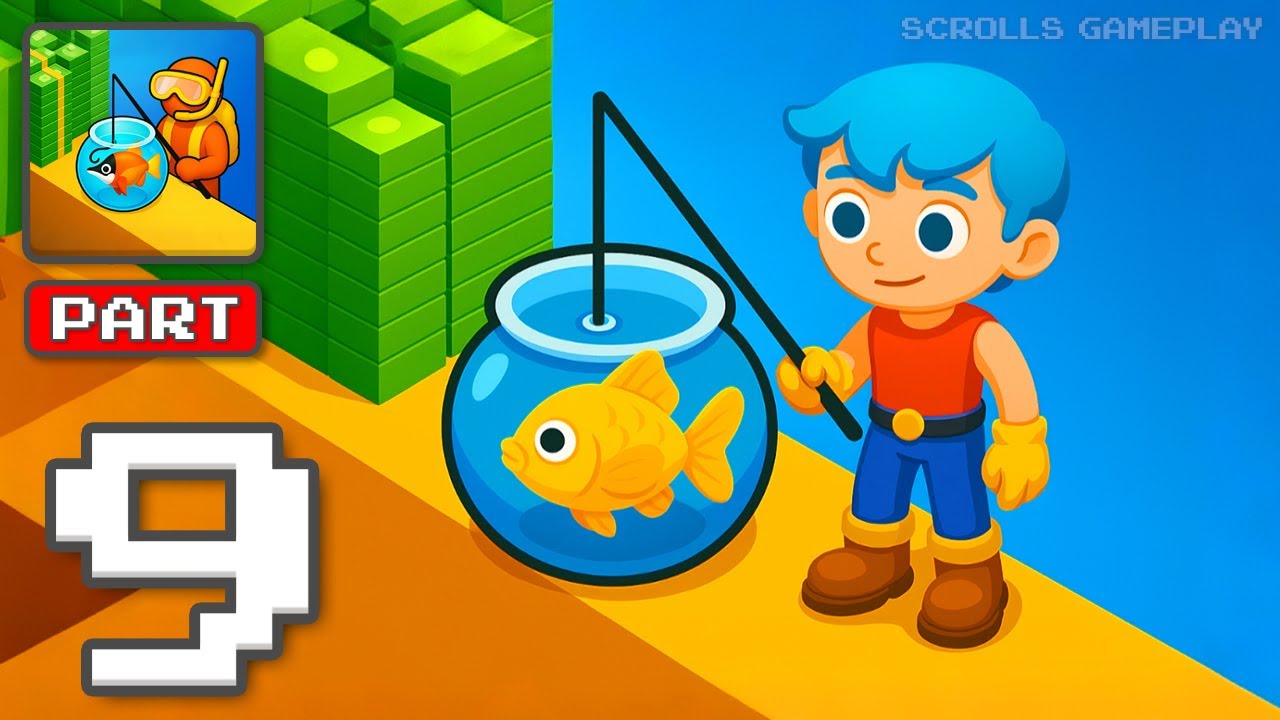 Aquarium Land: Fishbowl World - Gameplay Walkthrough Part 9 - Feed Grow Decorate (iOS, Android)