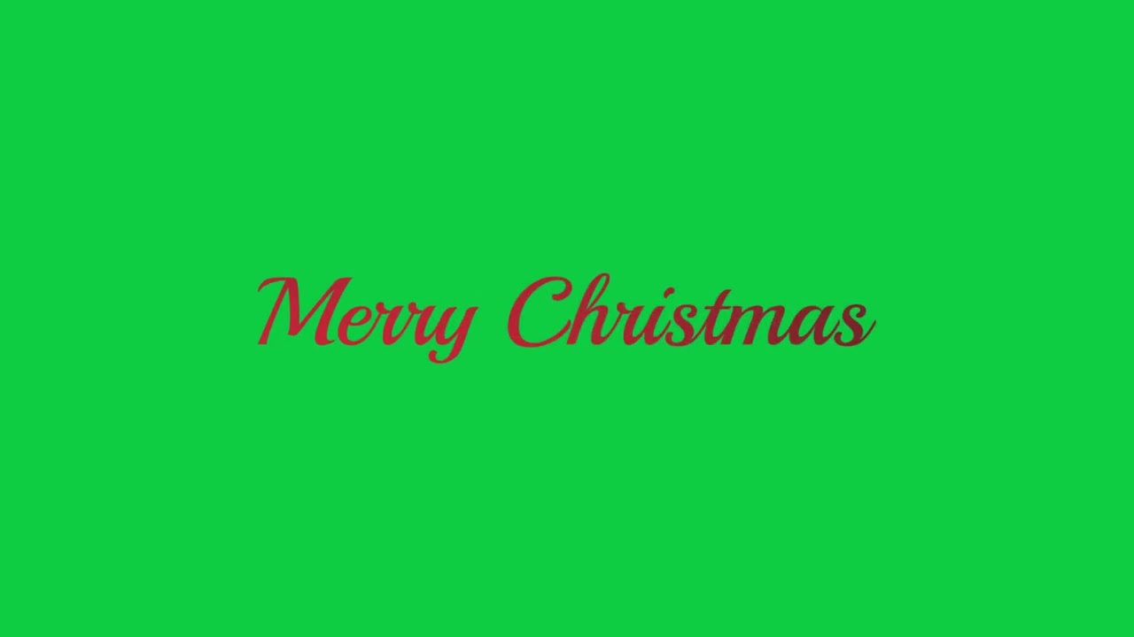 Luxury Minimalist Merry Christmas Text Art Animation | Green Screen