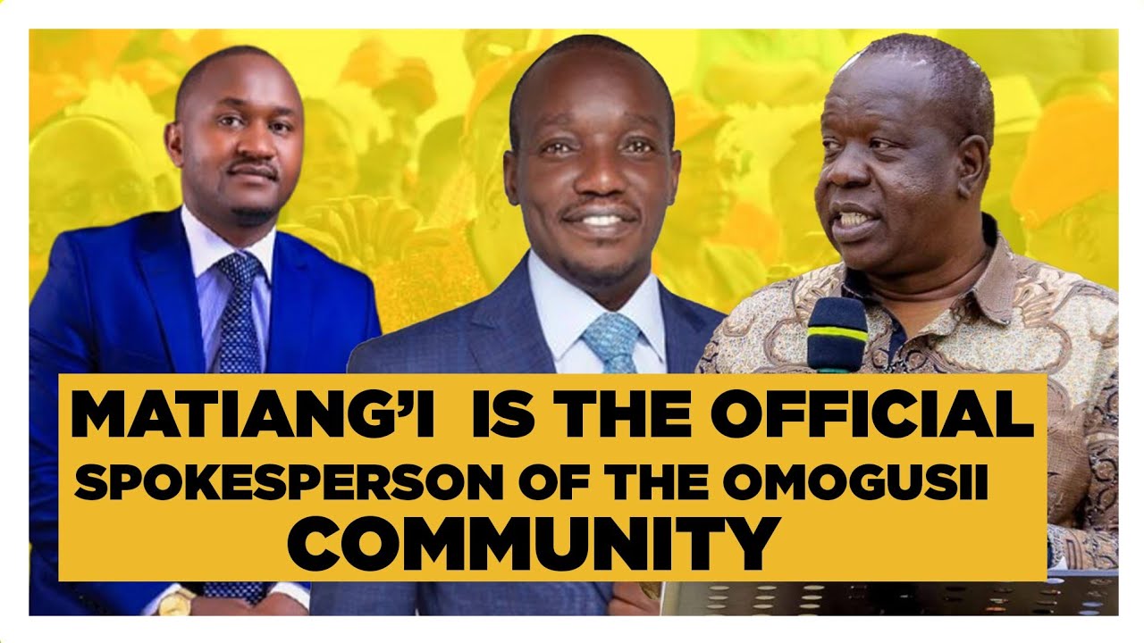 MATIANG'I IS THE OFFICIAL OMOGUSII SPOKESPERSON || HON. THOMAS OBARE