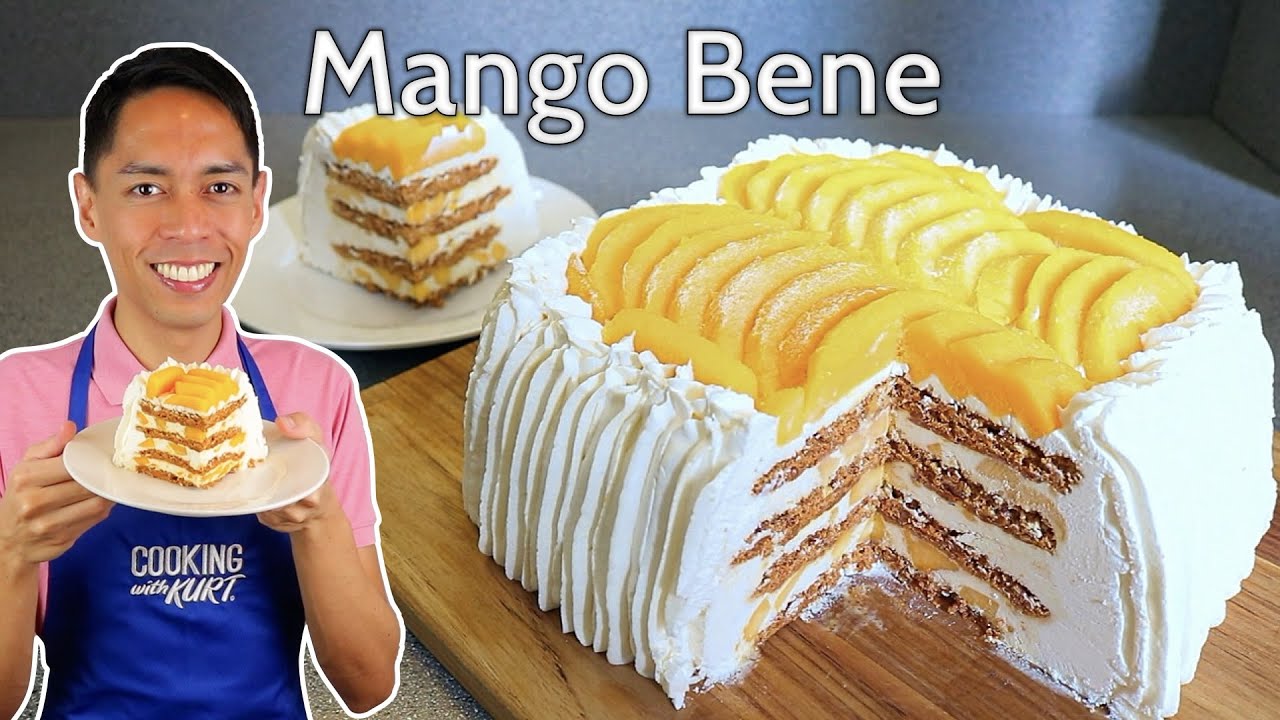 Mary Grace Mango Bene: вафли из кешью-безе с манго и сливками | Готовим с Куртом