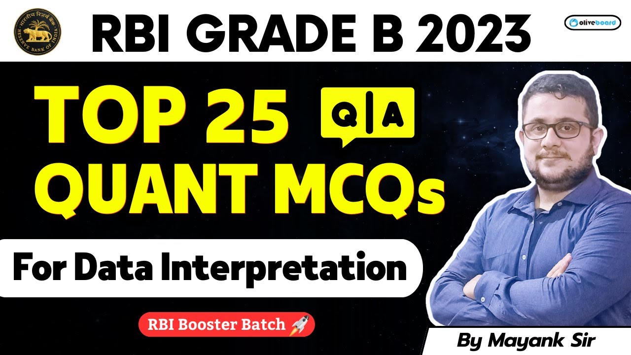 RBI Grade B 2023 Quant Classes I Important Reasoning Questions on Data Interpretation for RBI 2023