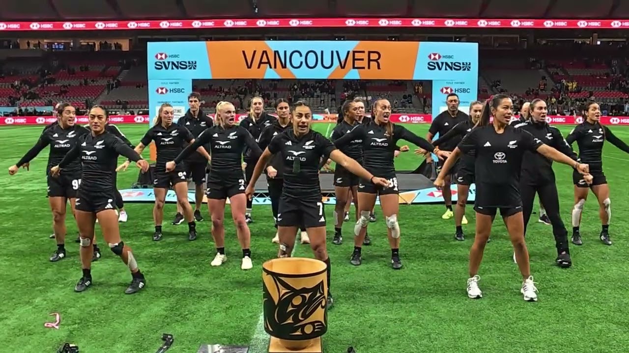 Hakka from New Zealand  Champs Lady Ferns at the Vancouver Rugby 7s