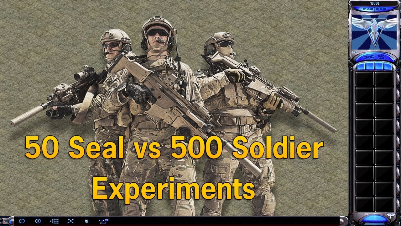 Red Alert 2 & Yuri's Revenge - 50 Seal vs 500 Soldier - Experiments