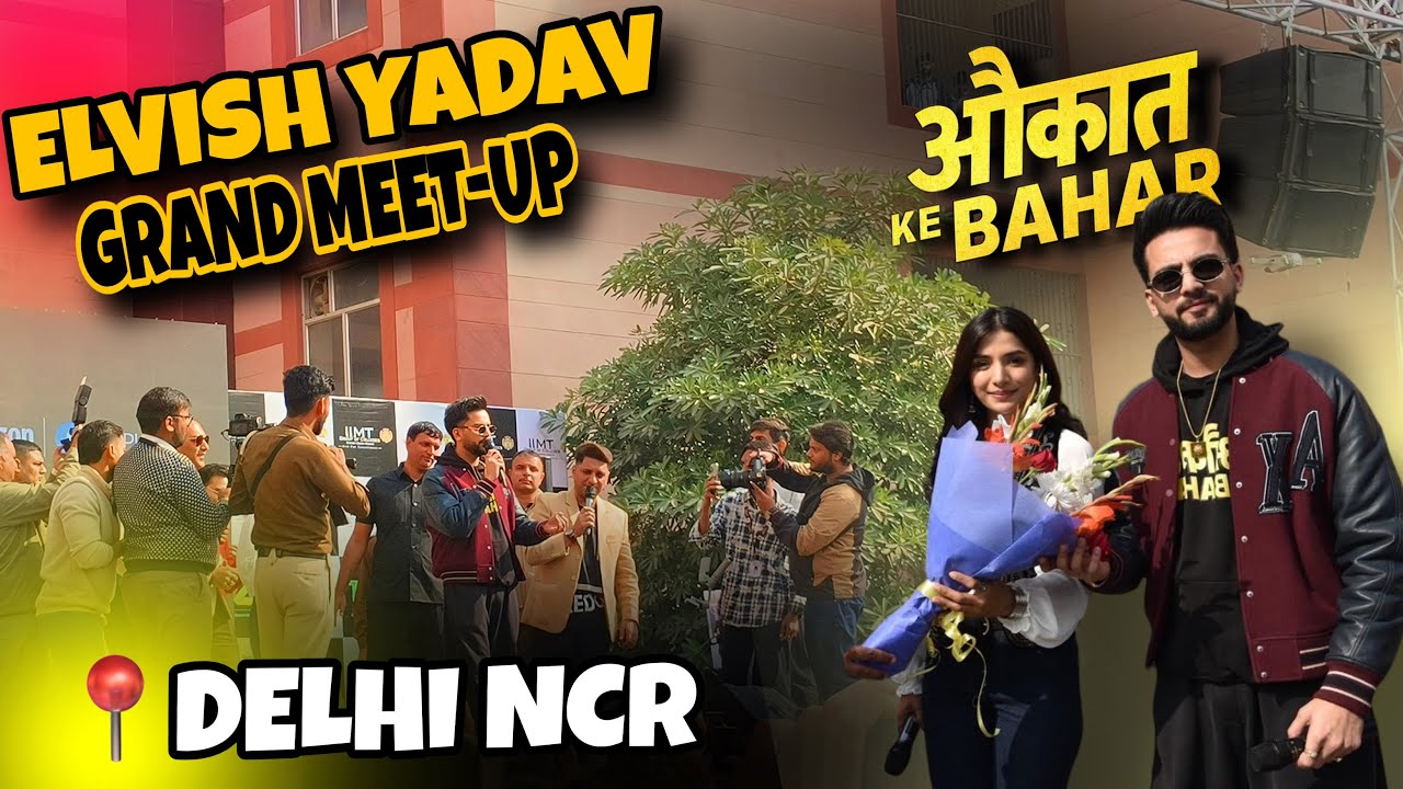 ELVISH YADAV Meetup in DELHI NCR | FANS GONE CRAZY🔥| Promotion of his webseries Aukaat Ke Bahar  