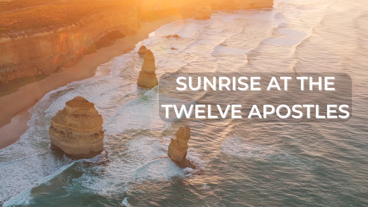 Twelve Apostles at Sunrise | Aerial Drone Footage from Great Ocean Road