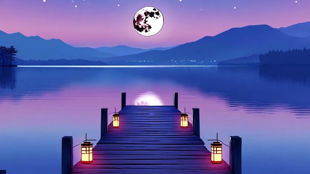 Moonlit Lake Piano 🌕 Relaxing Sleep Music for Deep Rest & Meditation (30 Min)