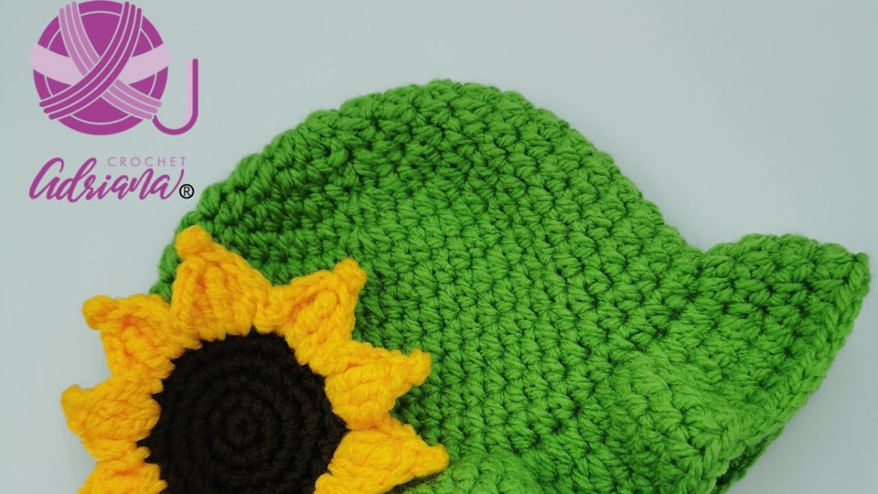 Crochet Bucket Hat 0 a 3 meses / Crochet Adriana