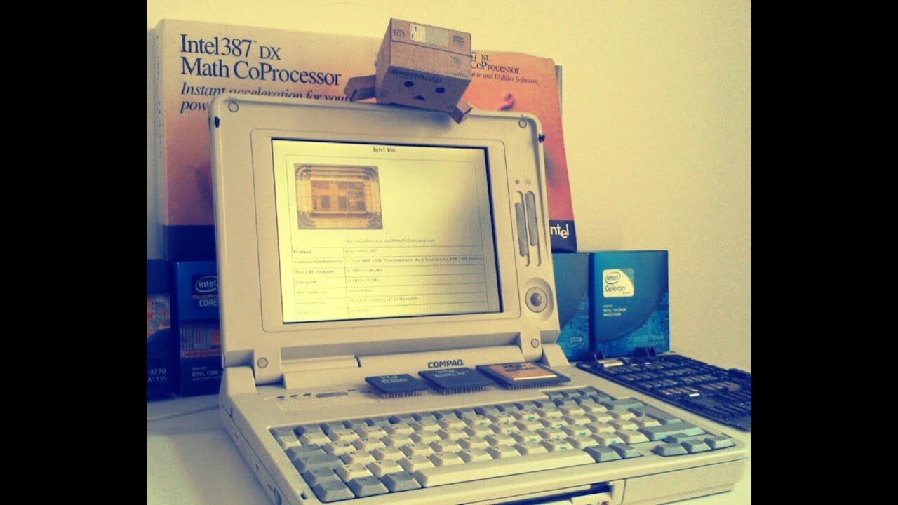 Compaq LTE Elite 4/75C - 486 Laptop Running Windows 95