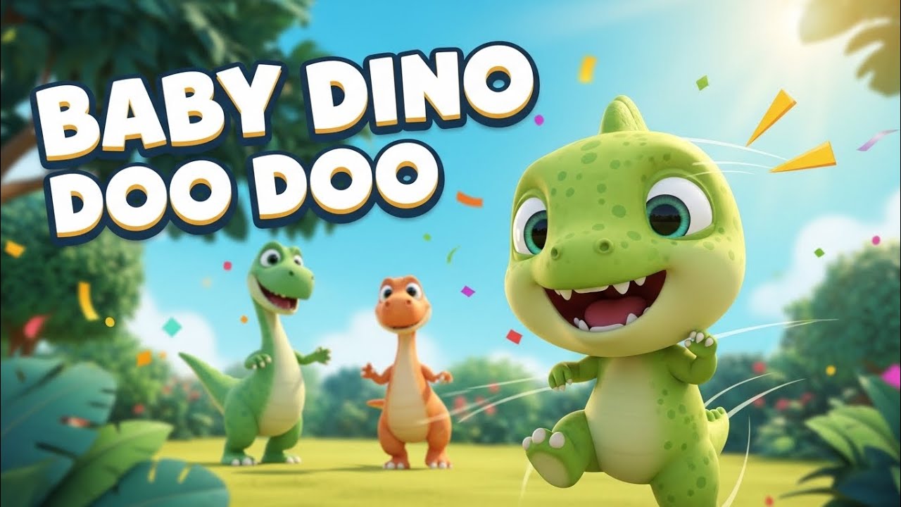 Baby Dino Doo Doo Song 🦖 Fun Dinosaur Rhyme for Kids | Stomp, Dance & Sing Along