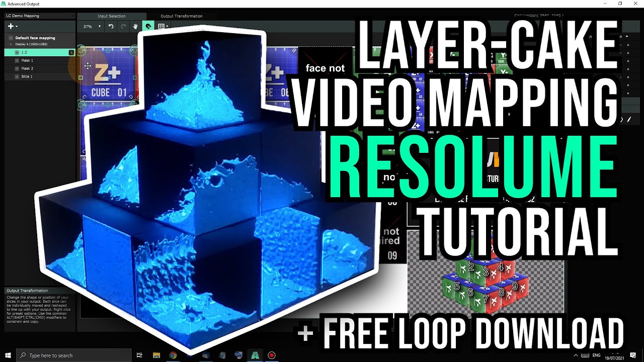 Video Mapped Layer Cake - Tutorial & Free Download | Event Visuals | www.stageloops.com